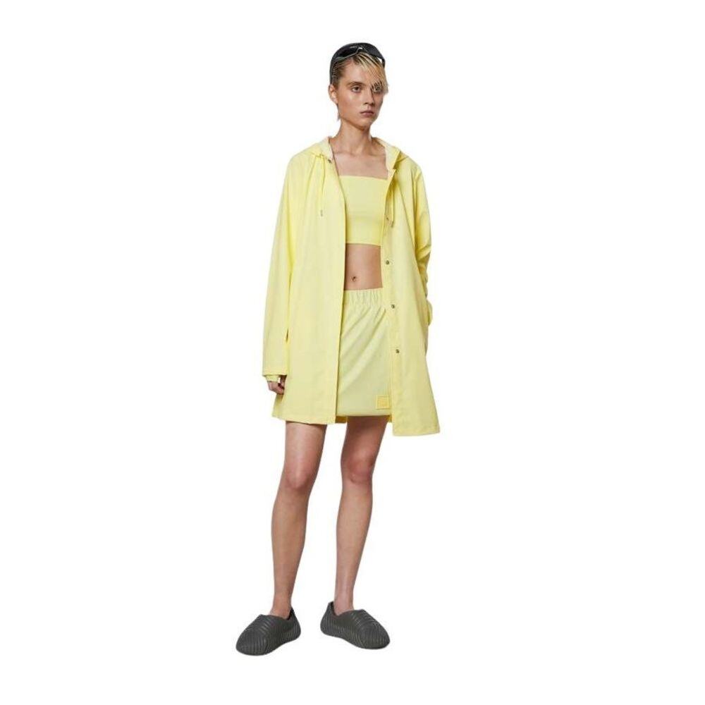 NWT Rains Women’s A-line W Jacket in Straw Yellow Raincoat, Size Medium - Picture 2 of 8